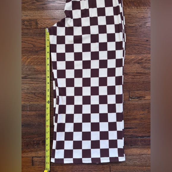 Lala Lex Ribbed Checkerboard Playsuit - Cookie Dough - Picture 8 of 13